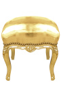 Baročni naslon za noge Ludvik XV. umetna koža zlato in zlati les
