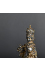 Estatueta "Menino Jesus da Coroa" em gesso patinado preto