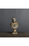 Statuetta Busto del Sacro Cuore in gesso patinato nero