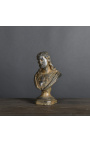 Statuette "Buste du Sacré Coeur" en plâtre patiné noir