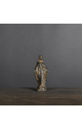 "Virgin Mary" statuette in black patinated plaster