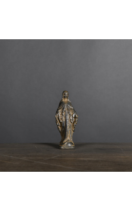 "Jomfru Maria" statuett i svart patinert plaster