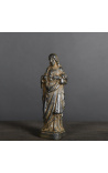 Statuette Sacré Coeur en plâtre patiné noir