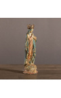 Polykrom gips staty "Jungfru Maria med kronan"