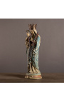 Didelė polichrominė gipso statula "Madono ir vaiko karūnavimas"