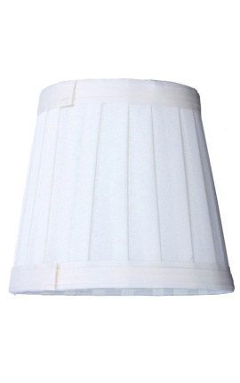 Бял абажур с щипка за стенна лампа