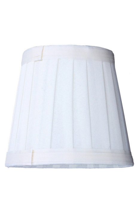 Бял абажур с щипка за стенна лампа