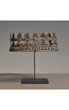 Couronne décorative en métal aspect cuivre (Couronne avec bijoux)