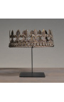 Corona decorativa en metal de aspecto de cobre (Crown con joyas)