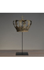 Grande coroa imperial decorativa em metal com efeito de cobre