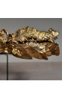 Coroa imperial decorativa em metal dourado "Coroa de César"