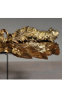 Corona imperial decorativa en metal dorado "Corona de César"