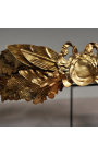 Corona imperial decorativa en metal dorado "Corona de César"