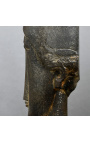 Skulptur "Tribut an Modigliani" - Frau Gesicht - Schwarz