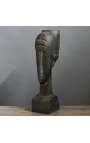 Sculptură "Sărbătoare Modigliani" - Fața femeii - Negru