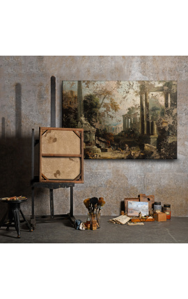 Pintura de paisagem &quot;Ruínas&quot; - Marco &amp; Sebastiano Ricci