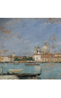 Pintura de paisagem "Veneza, Santa Maria della Salute" - Eugène Boudin