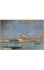 Kraštovaizdžio piešinys "Venecija, Santa Maria della Salute" - Eugène Boudin