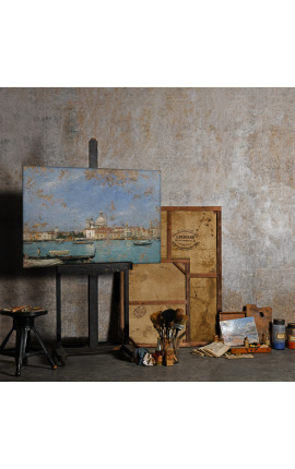 Landskab maleri &quot;Venedig, Santa Maria della Salute&quot; - Eugène Boudin