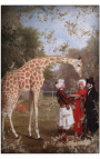 Maleri "I nærheden af Giraffe of Nubia" - Jacques-Billeder af Laurent Agasse