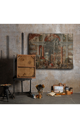 Gemälde &quot;Galerie mit Blick auf das moderne Rom&quot; - Johannes Paul Panini