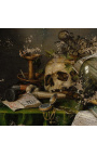 Målning "Vanitas - Still Life med manuskript och Skull" - Edwaert Collier