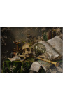 Malování "Vanitas - mrtvý život s rukopisy a skully" - Edwaert Collier