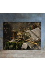 Slikanje "Vanitas - nesmrtna bitja z rokopisi in lobanjo" Edwaert Collier