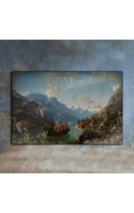 Quadro "Cortiça nupcial no fiorde Hardangerfjord" - Adolf Tidemand & Hans Gude