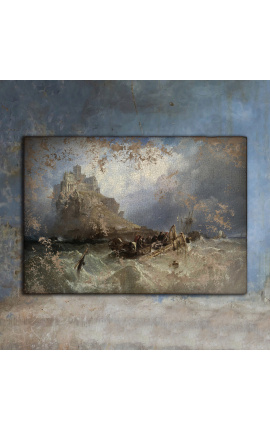 Maľovanie "Mont St Michel, Cornwall" - Clarkson Frederick Stanfield