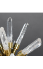 "Stele alchimice" în cristal de piatră pe un suport de aur 18 cm Ø