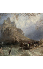 Painting "Mont St Michel, Cornwall" - Clarkson Frederick Stanfield