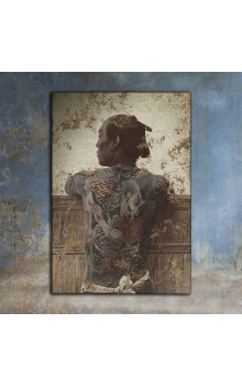 Pintura "Pensante tatuaje japonés" - Kusakabe Kimbei