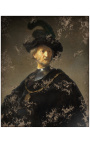 Portret schilderij "De oude man met de gouden keten" - Rembrandt