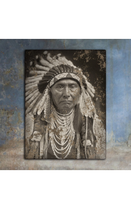 Pintura de retrato "Portrait of Chief Joseph" - E.S Curtis