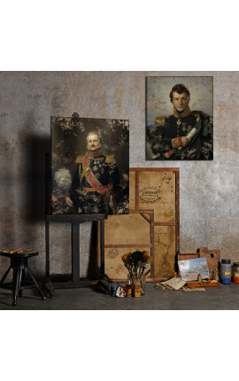 Portrait painting &quot;Antonie Frederik Jan Floris Jacob Baron van Omphal&quot; - Herman Antonie de Bloeme