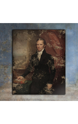 Slika portretov "Guverner Enos T. Throop" -Ezra Ames