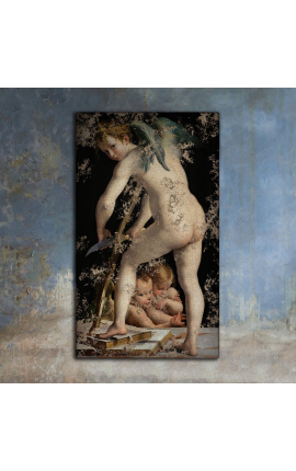 Målning "Cupid gör sin båge" - Parmigianino