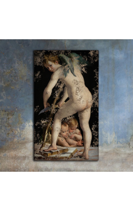 Quadro "Cupidon fazendo seu arco" - Parmigianino