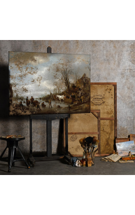 Painting &quot;Winter landscape near an inn&quot; - Isack van Ostade
