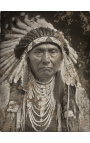 Pintura de retrato "Portrait of Chief Joseph" - E.S Curtis