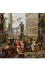 Målning "Filosofen Diogenes kastar sin skål" - Giovanni Paolo Pannini