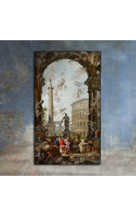 Målning "Filosofen Diogenes kastar sin skål" - Giovanni Paolo Pannini