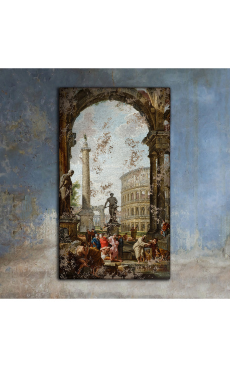 Malování "Filos Diogenes hodí svůj b" - Giovanni Paolo Pannini