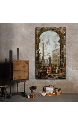 Schilderij &quot;De filosoof Diogenes gooien zijn bowl&quot; - Giovanni Paolo Pannini