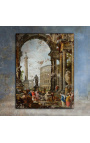 Pintura "El filósofo Diógenes tirando su tazón" - Giovanni Paolo Pannini
