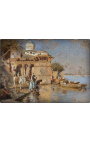 Pintura "Along the Ghats, em Mathura" - Edwin Lord Weeks