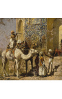 Schilderij "De oude blauw-moskee buiten Delhi" - Edwin Lord weken