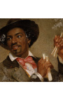Pintura de retrat "The Bone Player" - William Sidney Mount