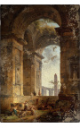 Pintura "Ruinas con el obelisco" - Hubert Robert